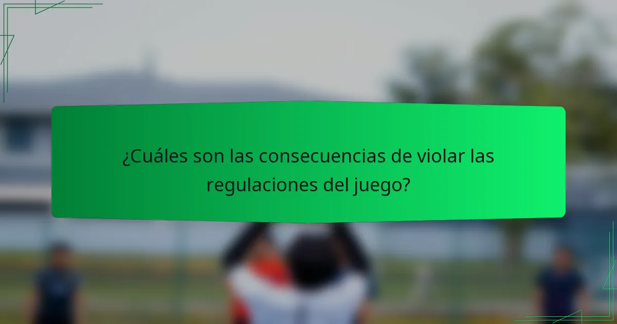 ¿Cuáles son las consecuencias de violar las regulaciones del juego?